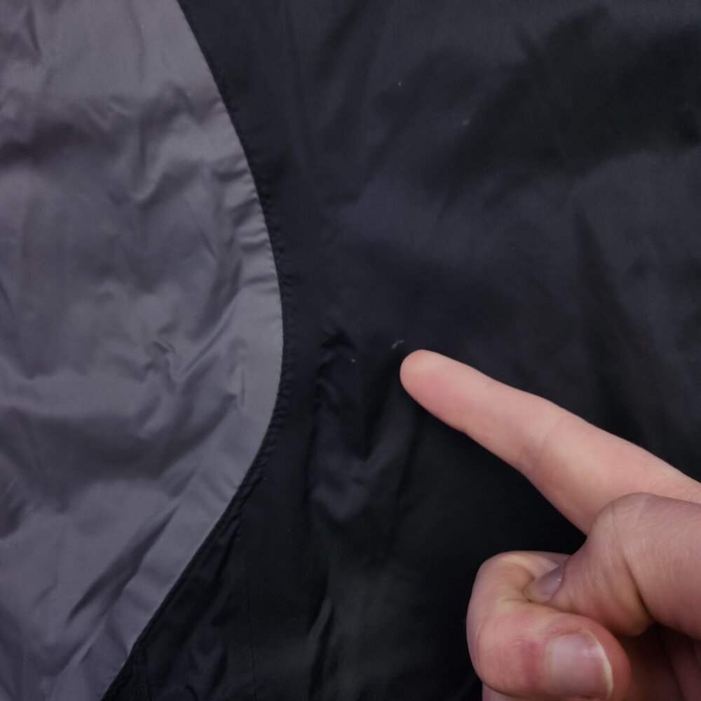 Columbia Men's Large Black & Gray Full Zip Windbreaker Jacket Mesh Lining Snap - Picture 7 of 16